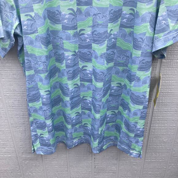 Nicklaus Mens Size M Short Sleeve Polo Blue Fog Moisture Wicking Sun Protection - Picture 4 of 7